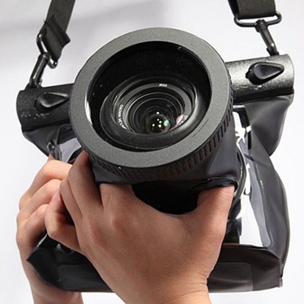 Underwater 20M Waterproof Housing Case Diving Bag DSLR SLR Camera Noir
